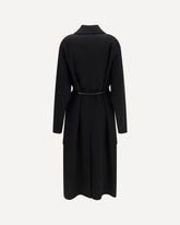 Zannata oversized wool double Coat - BLACK | Base Blu