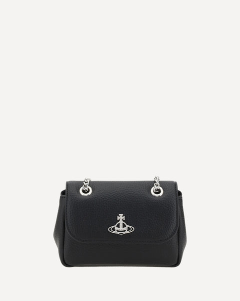 VIVIENNE WESTWOOD Orb logo Shoulder Bag BLACK | Base Blu