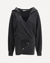 Short Dress with hood - BLACK | Base Blu