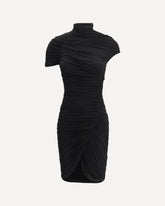 Turtleneck  mini Dress - BLACK | Base Blu