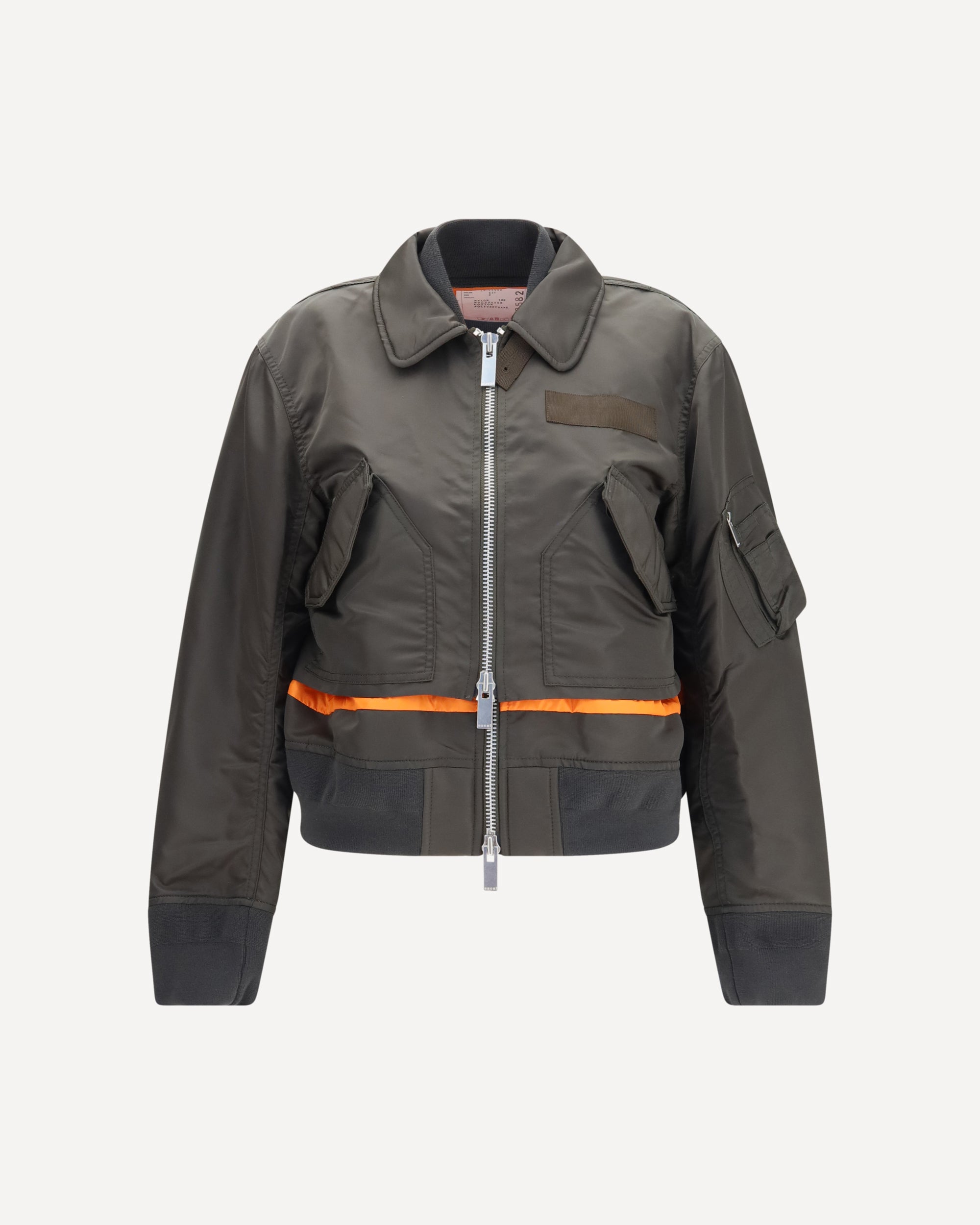 SACAI ナイロンジャケット　size:2 SACAI Double-zip nylon Jacket GREEN | Base Blu