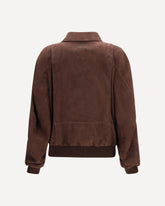 Suede goatskin Bomber - BROWN | Base Blu