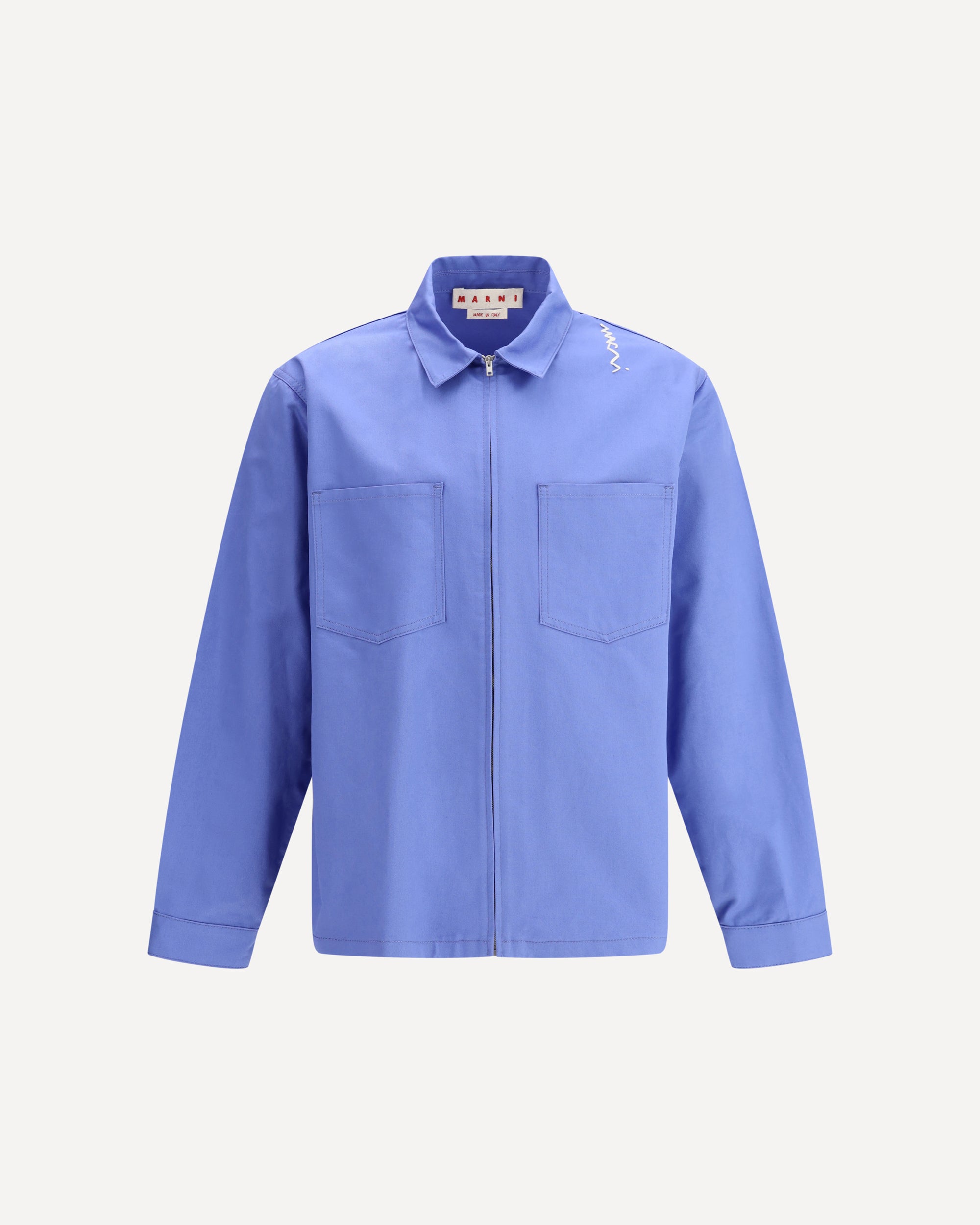 MARNI ライトブルー シャツ MARNI Shirt with zipper LIGHT BLUE | Base Blu
