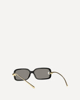 Knot rectangular Sunglasses - BLACK | Base Blu