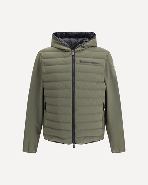 MONCLER GRENOBLE Padded zip-up Sweatshirt GREEN | Base Blu