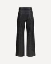 Straight-leg leather Pants -  | Base Blu