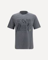 Cotton printed T-shirt - GREY | Base Blu