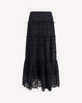 Paoline Long Cotton Skirt - BLACK | Base Blu