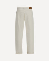 Iconic Fit five-pocket Trousers - WHITE | Base Blu