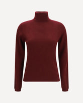 Cashmere turtleneck Sweater - BORDEAUX | Base Blu