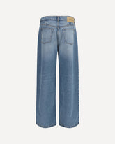 Cotton wide-leg Jeans - LIGHT BLUE | Base Blu