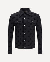 Giacca in Denim Jacquard-Logo - NERO | Base Blu