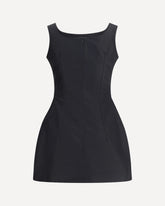 Abito corto con rose  - NERO | Base Blu