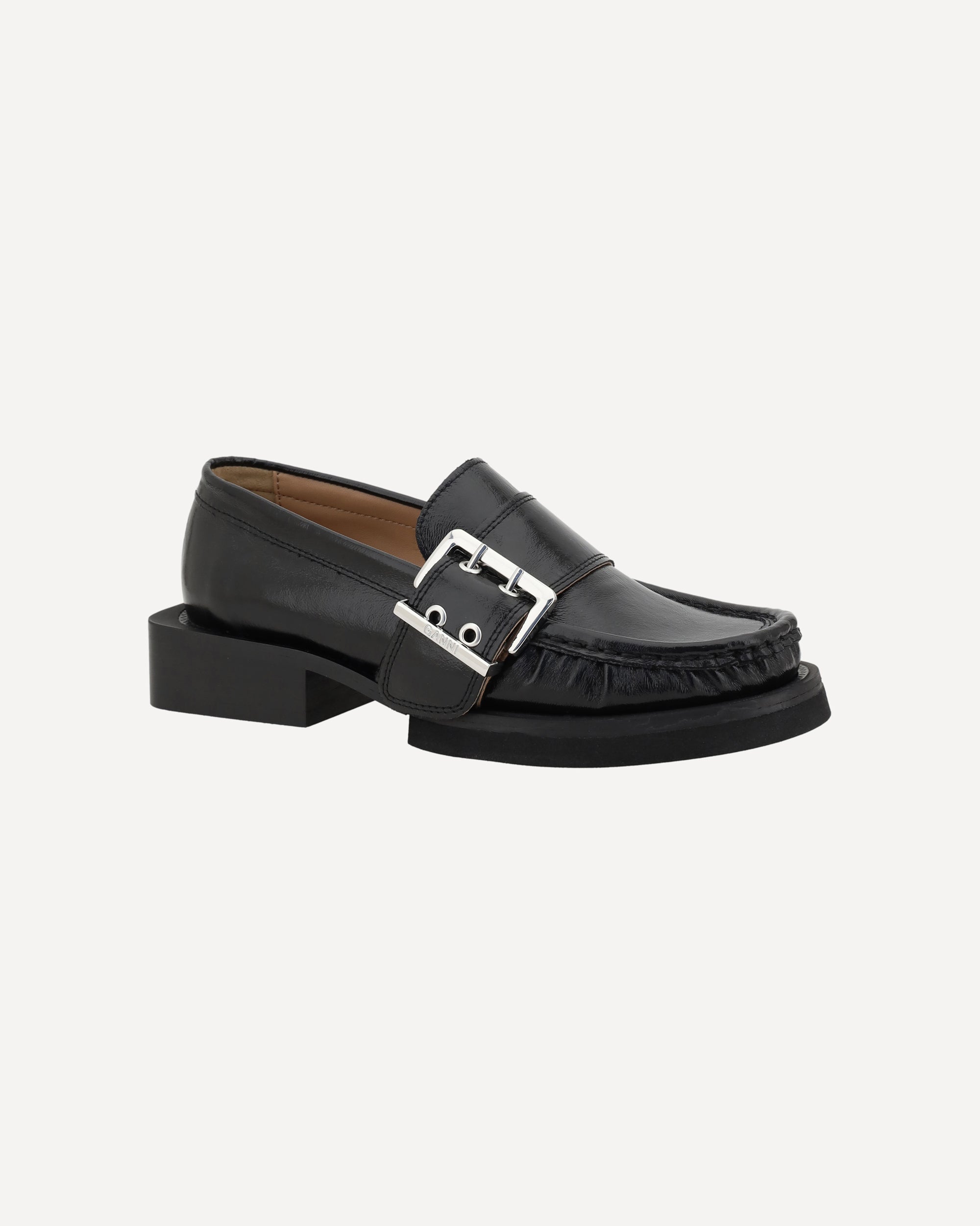 GANNI Feminine Buckle Loafers BLACK | Base Blu