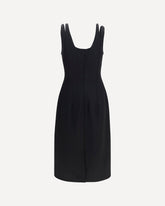 Midi grain de poudre wool Dress - BLACK | Base Blu