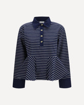 Striped Polo Shirt - BLUE | Base Blu