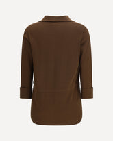 Waist drawstring Shirt - BROWN | Base Blu