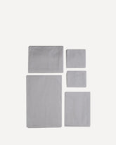 Set 5 Asciugamani in spugna di cotone - BIANCO | Base Blu