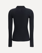 Ribbed Polo Sweater - BLACK | Base Blu