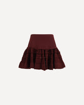 Gonna crinoline in lana con ruche - BORDEAUX | Base Blu