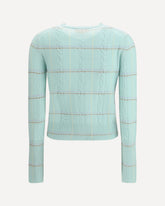 Cardigan Jane Check - AZZURRO | Base Blu